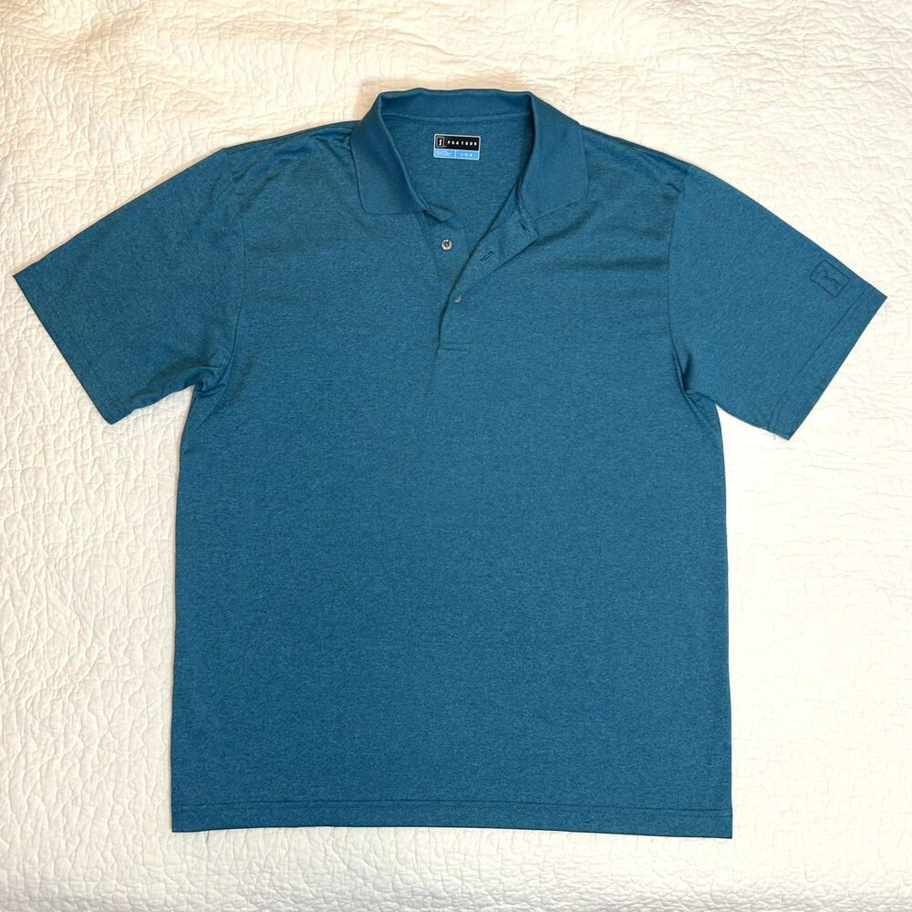 PGA Tour Polo Shirt Mens L Large Cypress Spacedye Short Sleeve Performance Golf